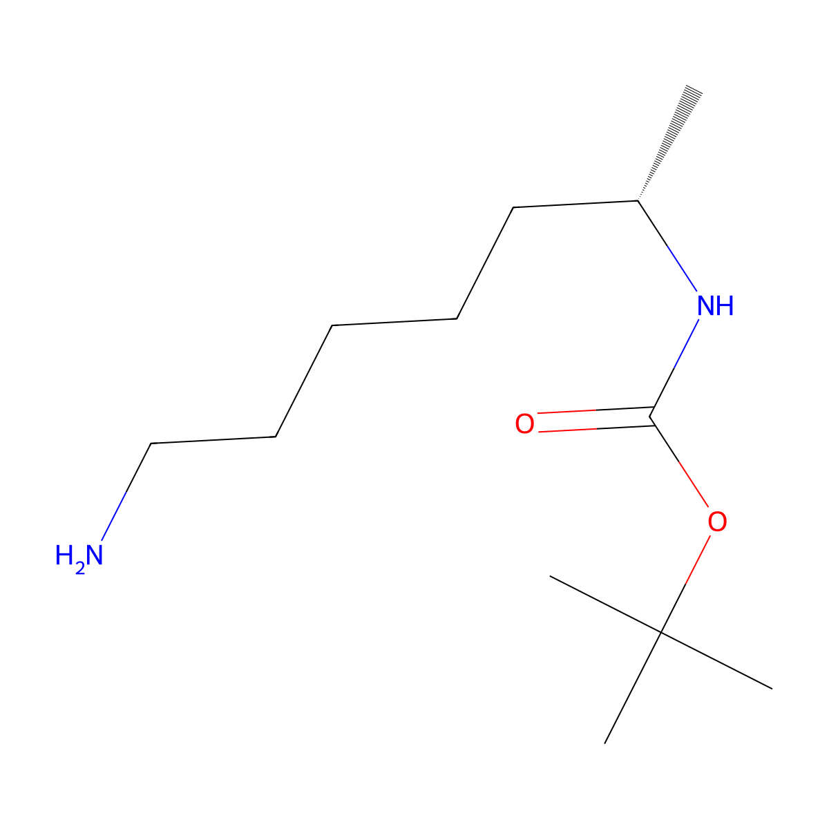 tert-butyl N-[(2S)-7-aminoheptan-2-yl]carbamate molecular structure, CAS 2350401-69-1