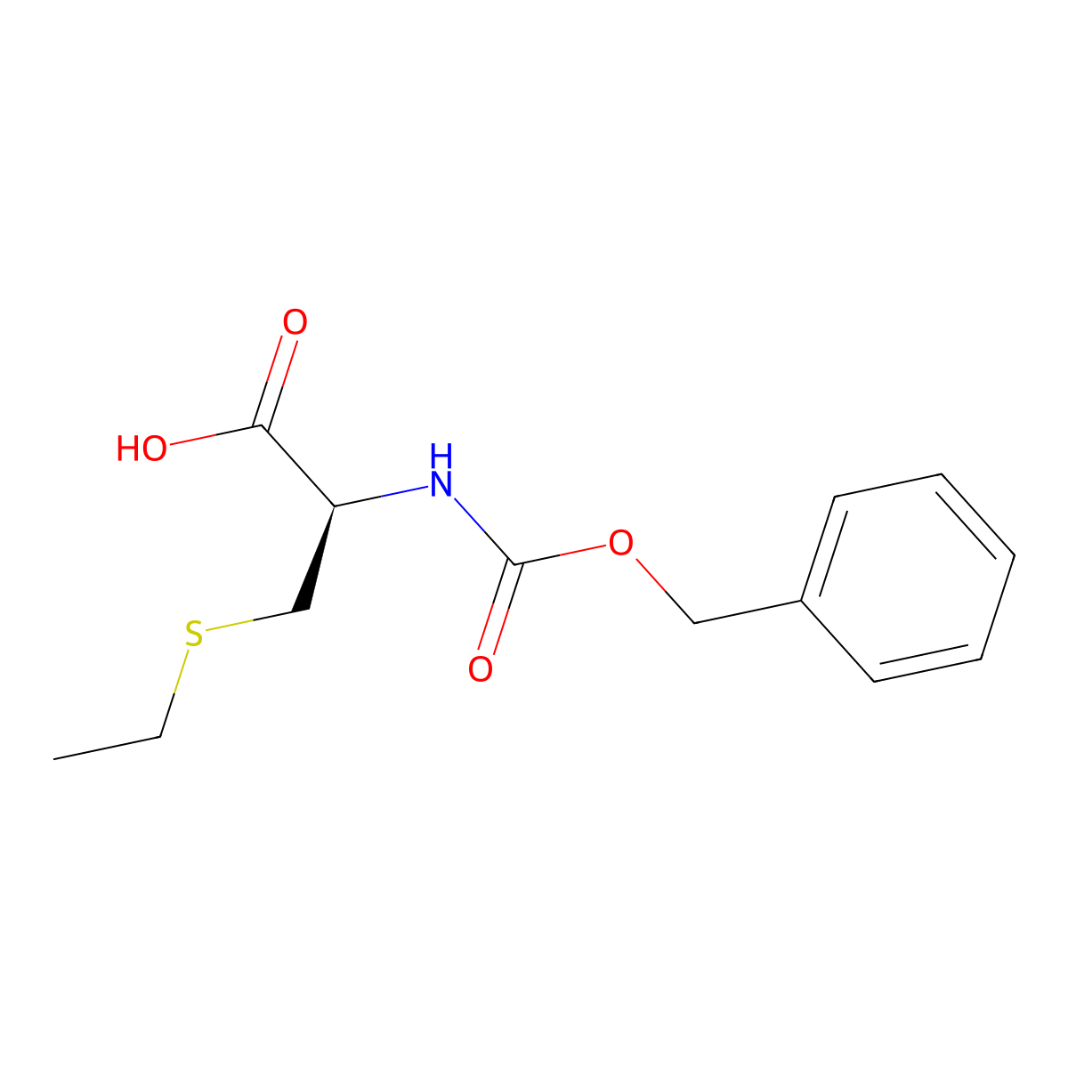 (2R)-2-{[(benzyloxy)carbonyl]amino}-3-(ethylsulfanyl)propanoic acid molecular structure, CAS 2350406-16-3
