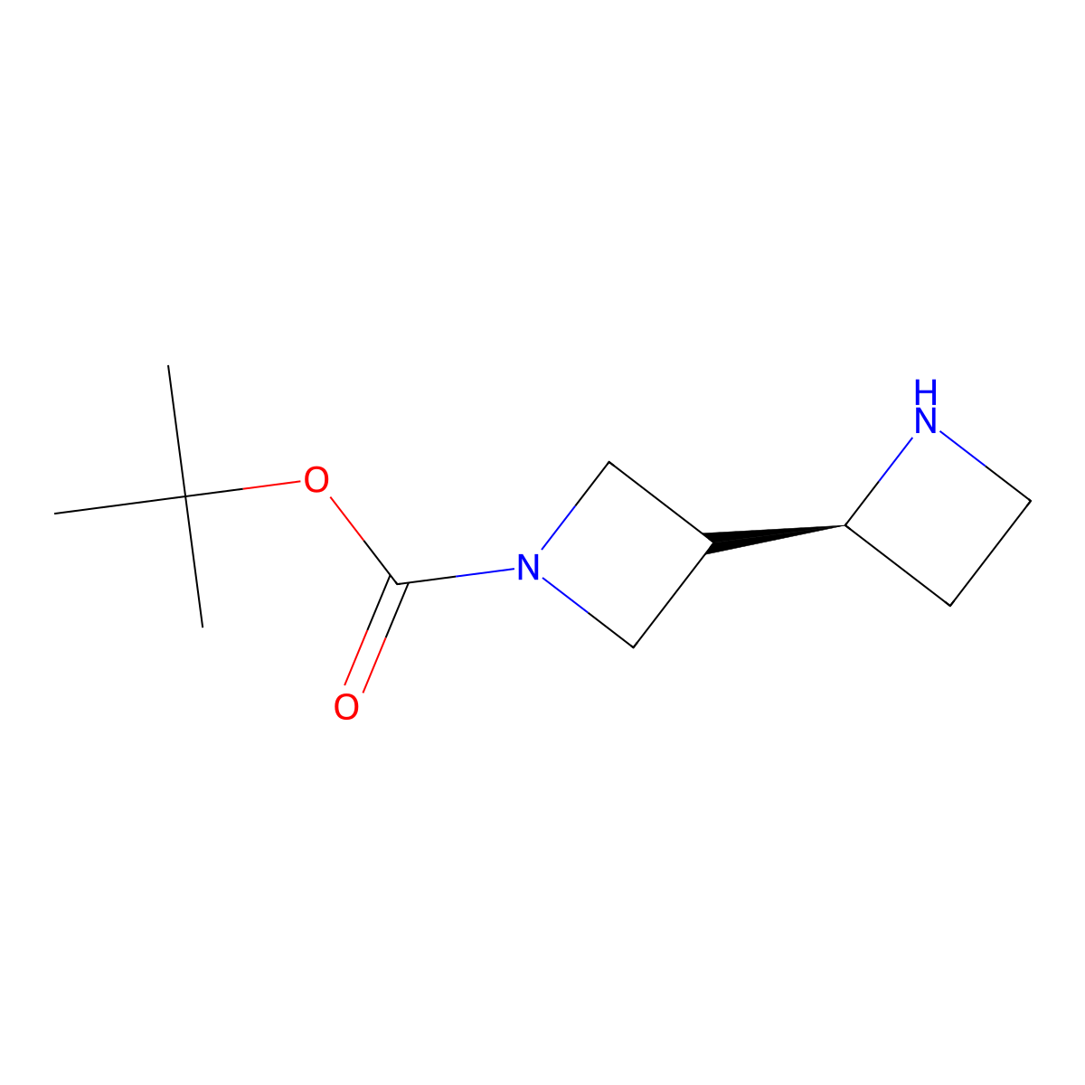 tert-butyl (2S)-[2,3'-biazetidine]-1'-carboxylate molecular structure, CAS 2350431-90-0