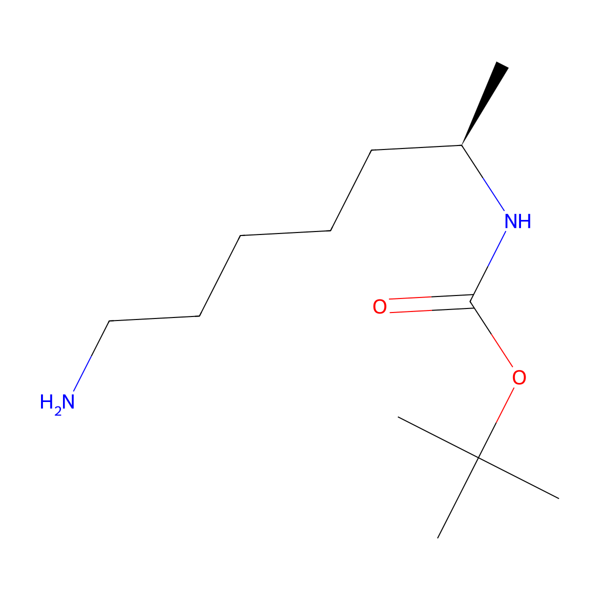 tert-butyl N-[(2R)-7-aminoheptan-2-yl]carbamate molecular structure, CAS 2350471-71-3