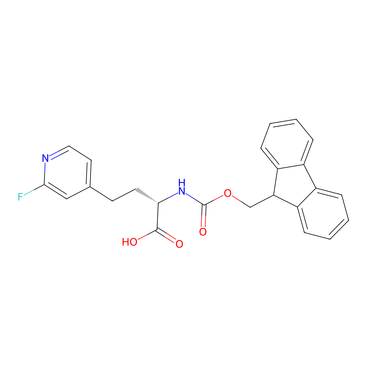 (S)-2-(Fmoc-amino)-4-(2-fluoropyridin-4-YL)butanoic acid molecular structure, CAS 2350486-55-2