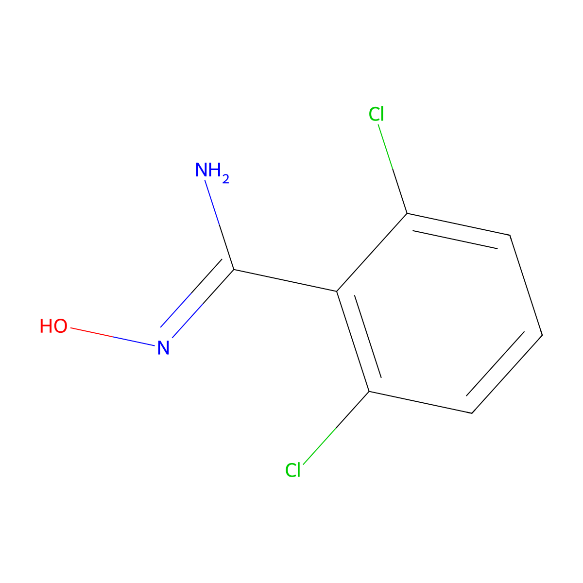 2,6-dichloro-N'-hydroxybenzene-1-carboximidamide molecular structure, CAS 23505-21-7