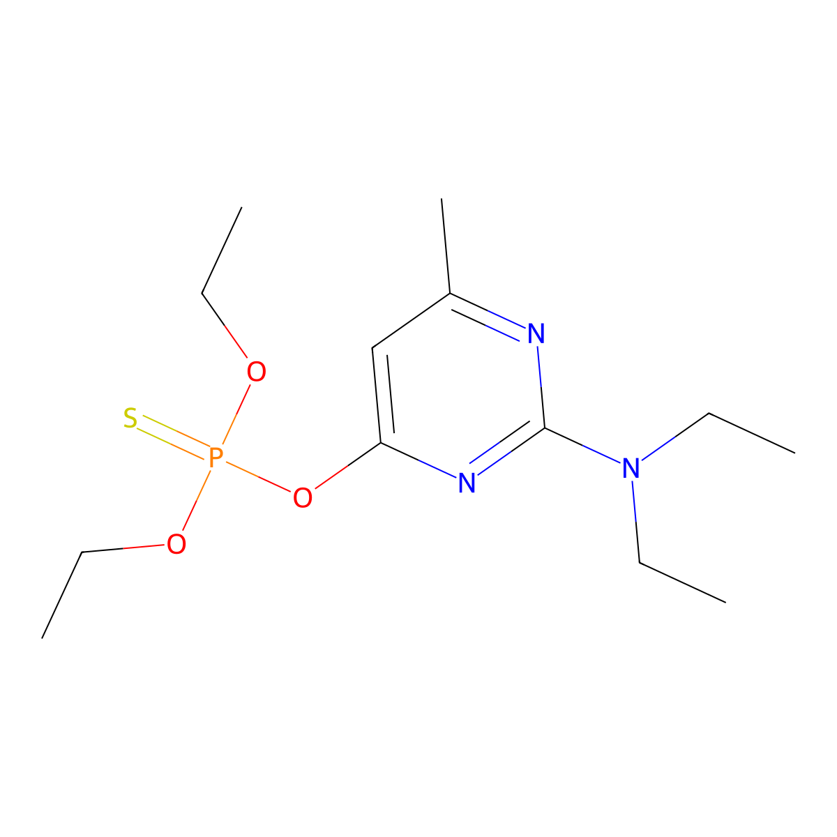 Pirimiphos-Ethyl molecular structure, CAS 23505-41-1