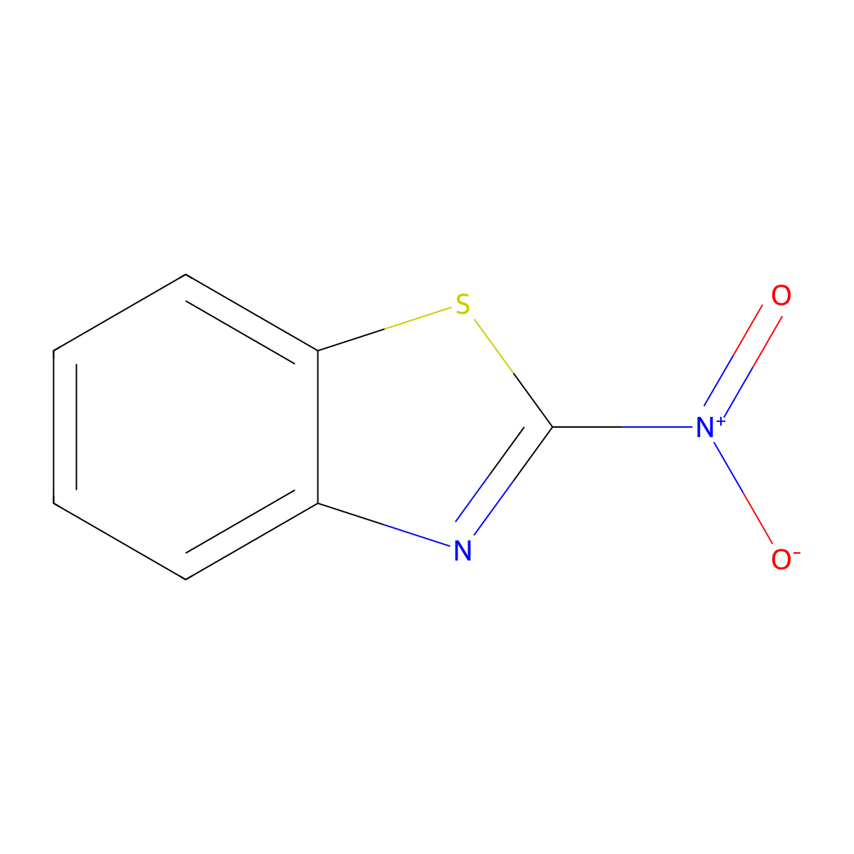 2-Nitro-1,3-benzothiazole molecular structure, CAS 23505-64-8
