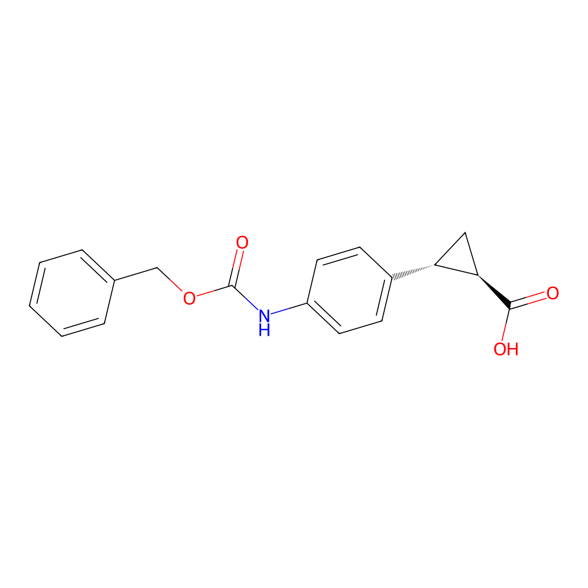 rac-(1R,2R)-2-(4-{[(benzyloxy)carbonyl]amino}phenyl)cyclopropane-1-carboxylic acid molecular structure, CAS 2350513-60-7