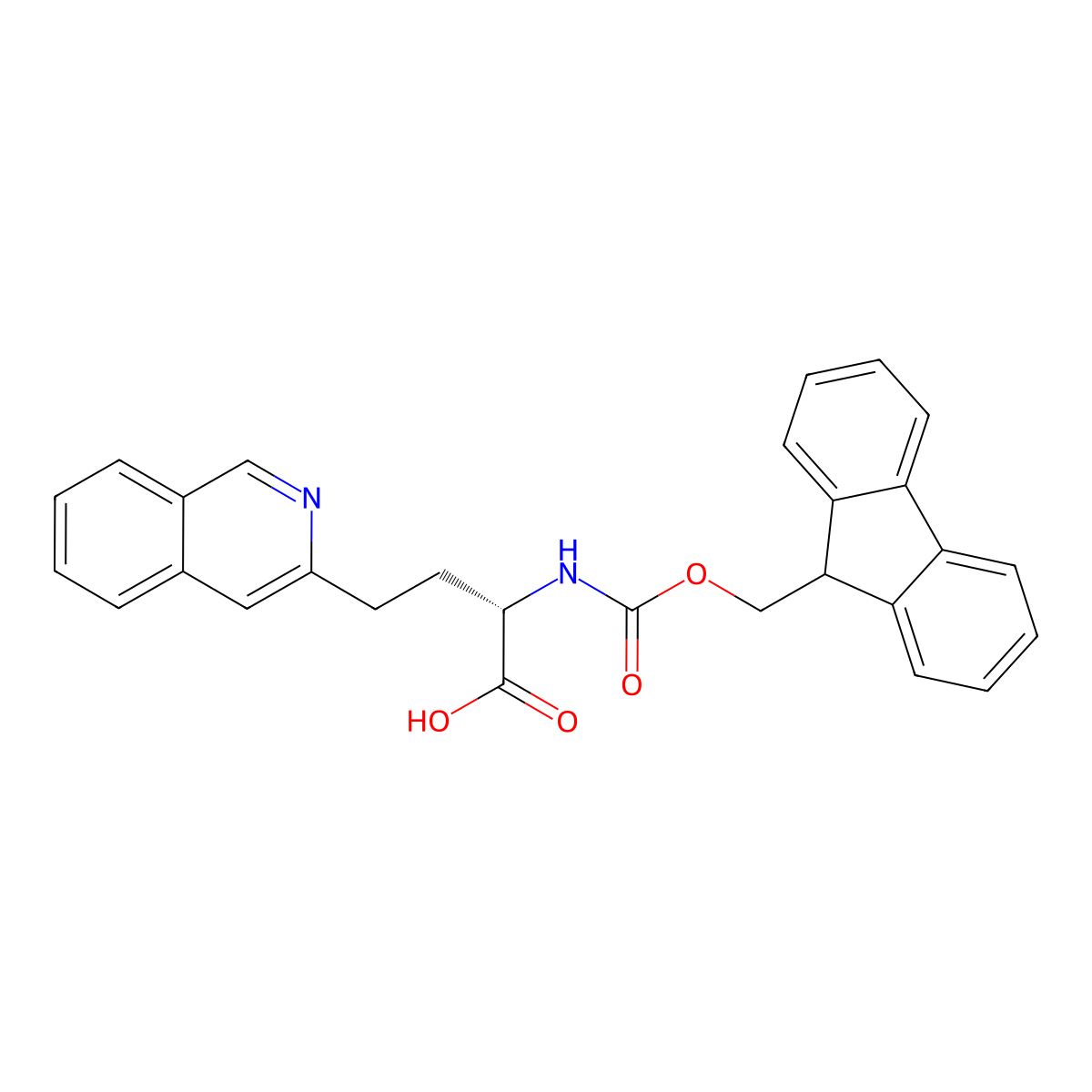 (S)-2-(Fmoc-amino)-4-(isoquinolin-3-YL)butanoic acid molecular structure, CAS 2350614-77-4