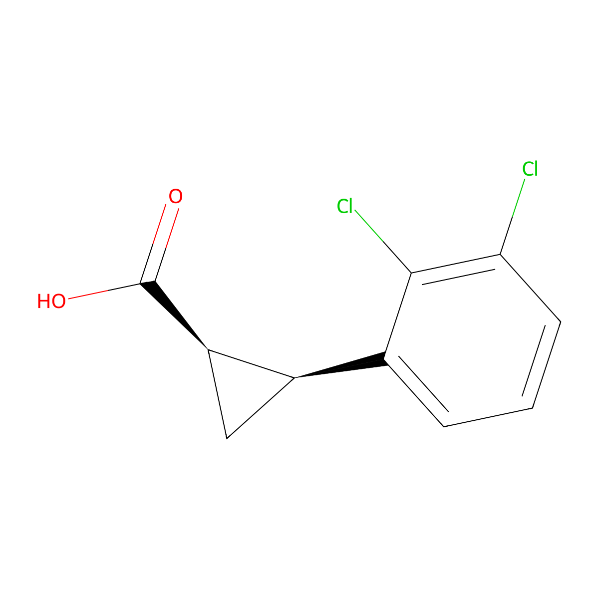 (1R,2S)-2-(2,3-Dichlorophenyl)cyclopropane-1-carboxylic acid molecular structure, CAS 2350640-50-3