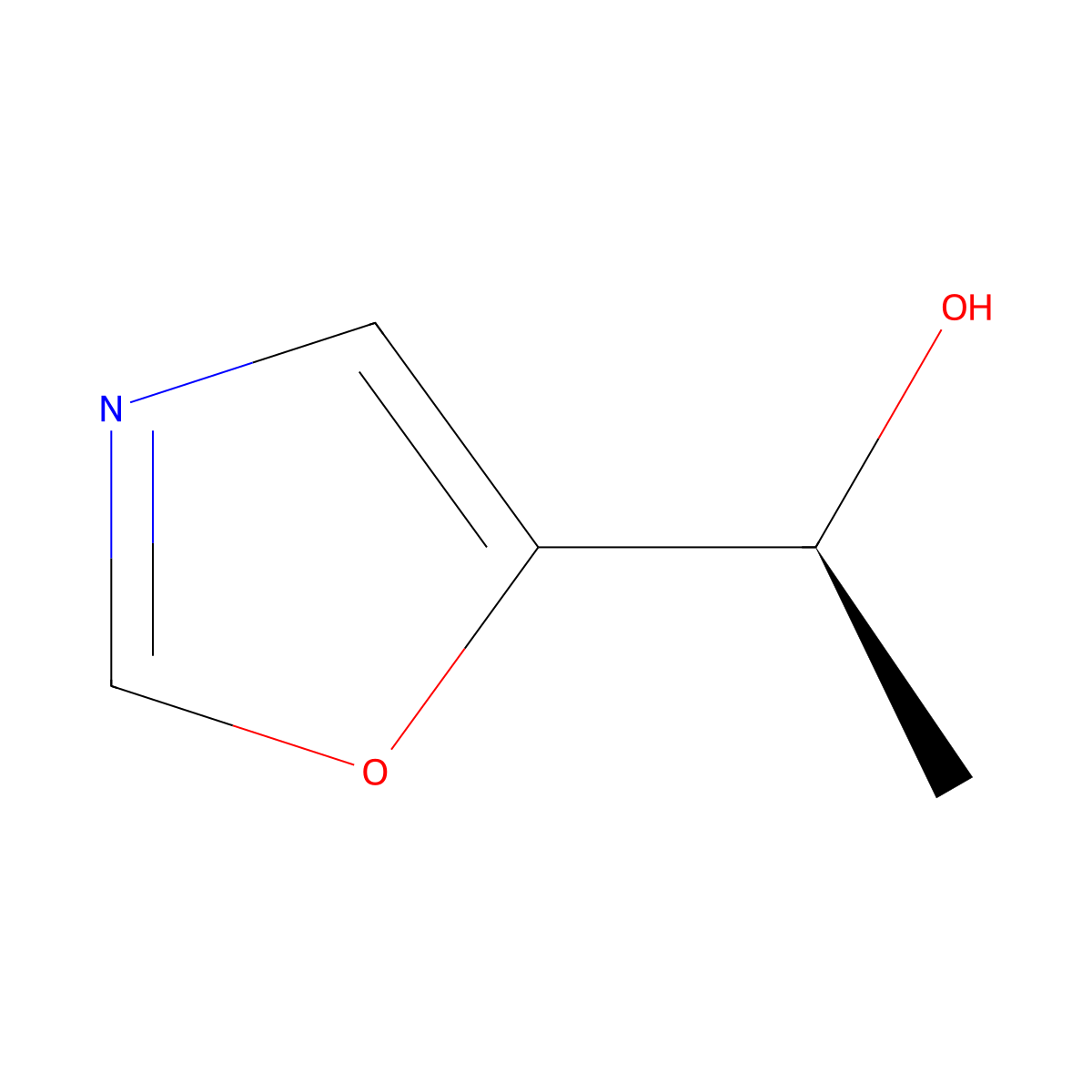 (1S)-1-(1,3-oxazol-5-yl)ethan-1-ol molecular structure, CAS 2350687-84-0