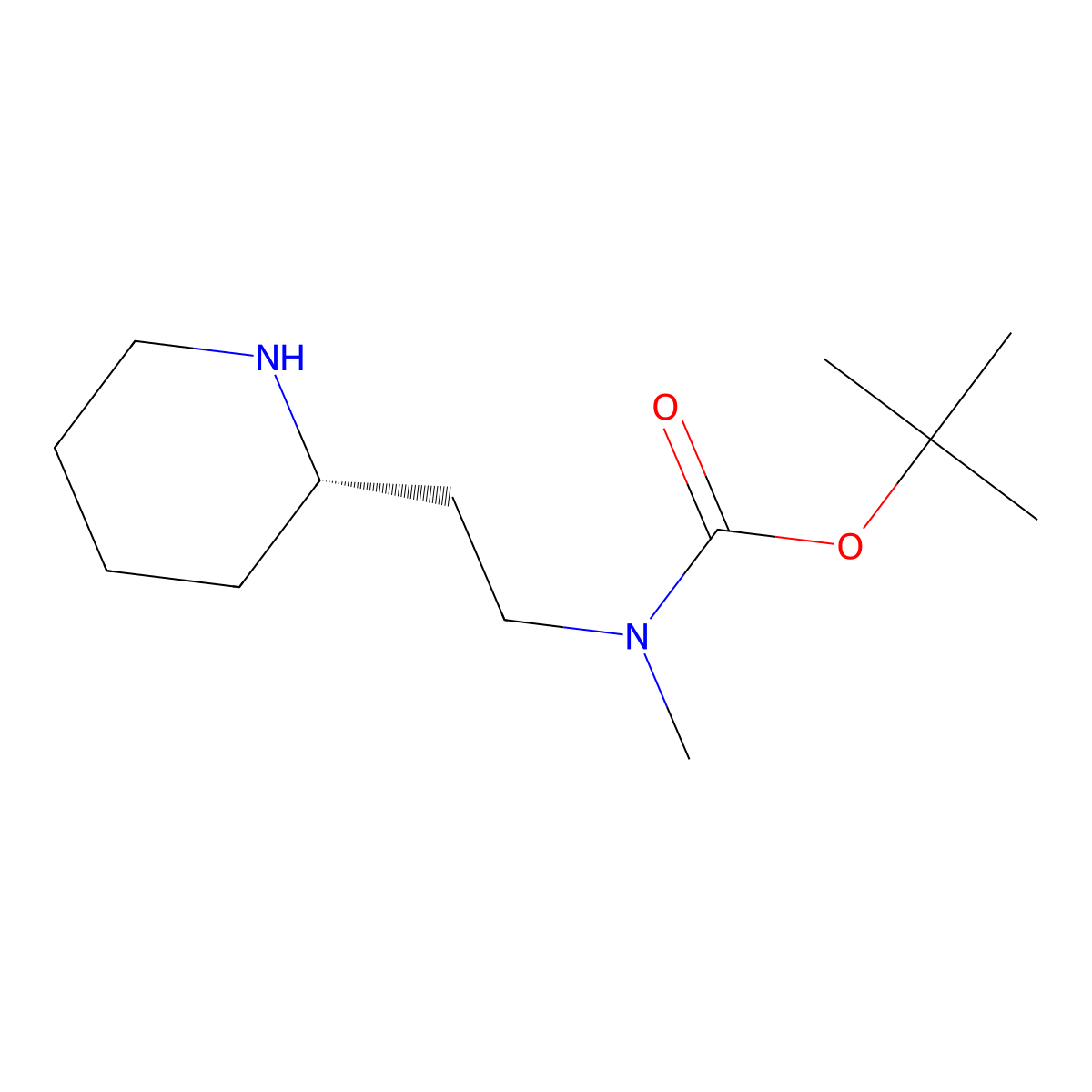 tert-butyl N-methyl-N-{2-[(2S)-piperidin-2-yl]ethyl}carbamate molecular structure, CAS 2350698-16-5
