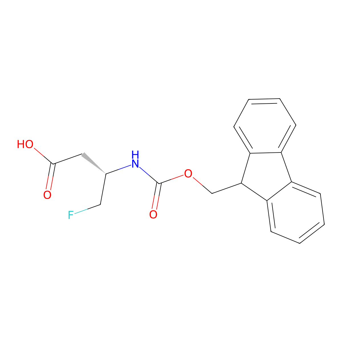 Fmoc-(S)-3-amino-4-fluorobutanoic Acid molecular structure, CAS 2350701-37-8