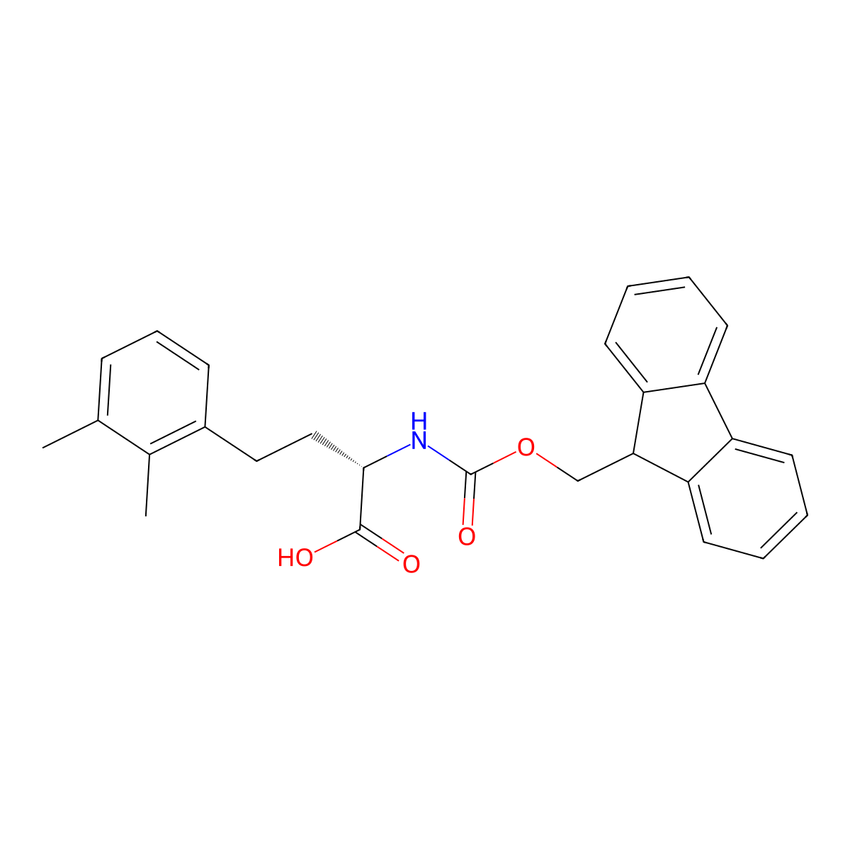 (S)-2-((((9H-Fluoren-9-yl)methoxy)carbonyl)amino)-4-(2,3-dimethylphenyl)butanoic acid molecular structure, CAS 2350734-56-2