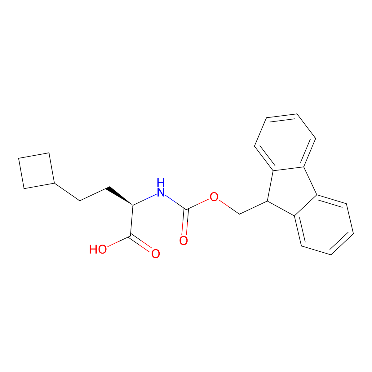 (R)-2-(Fmoc-amino)-4-cyclobutylbutanoic acid molecular structure, CAS 2350743-74-5