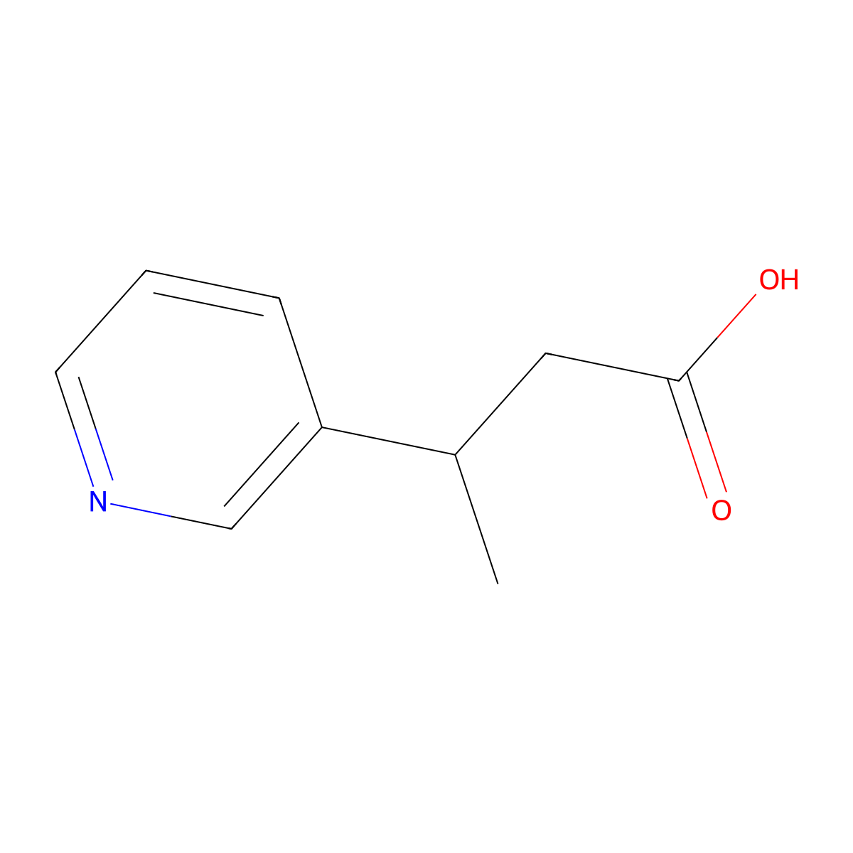 (3R)-3-(pyridin-3-yl)butanoic acid molecular structure, CAS 2350781-62-1