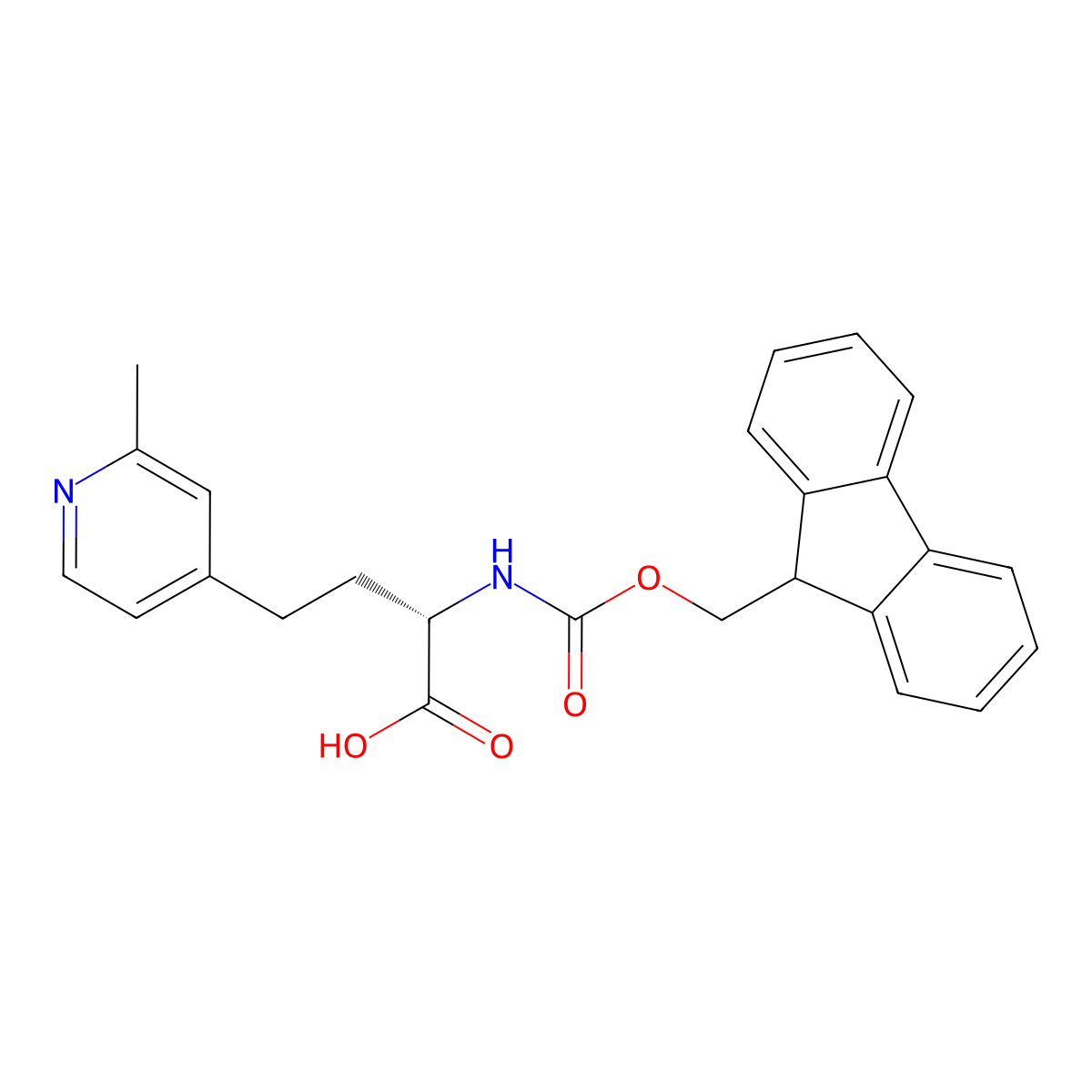 (S)-2-(Fmoc-amino)-4-(2-methylpyridin-4-YL)butanoic acid molecular structure, CAS 2350818-75-4