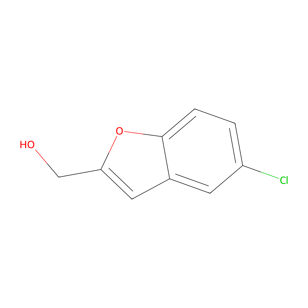 (5-Chlorobenzofuran-2-yl)methanol molecular structure, CAS 235082-69-6