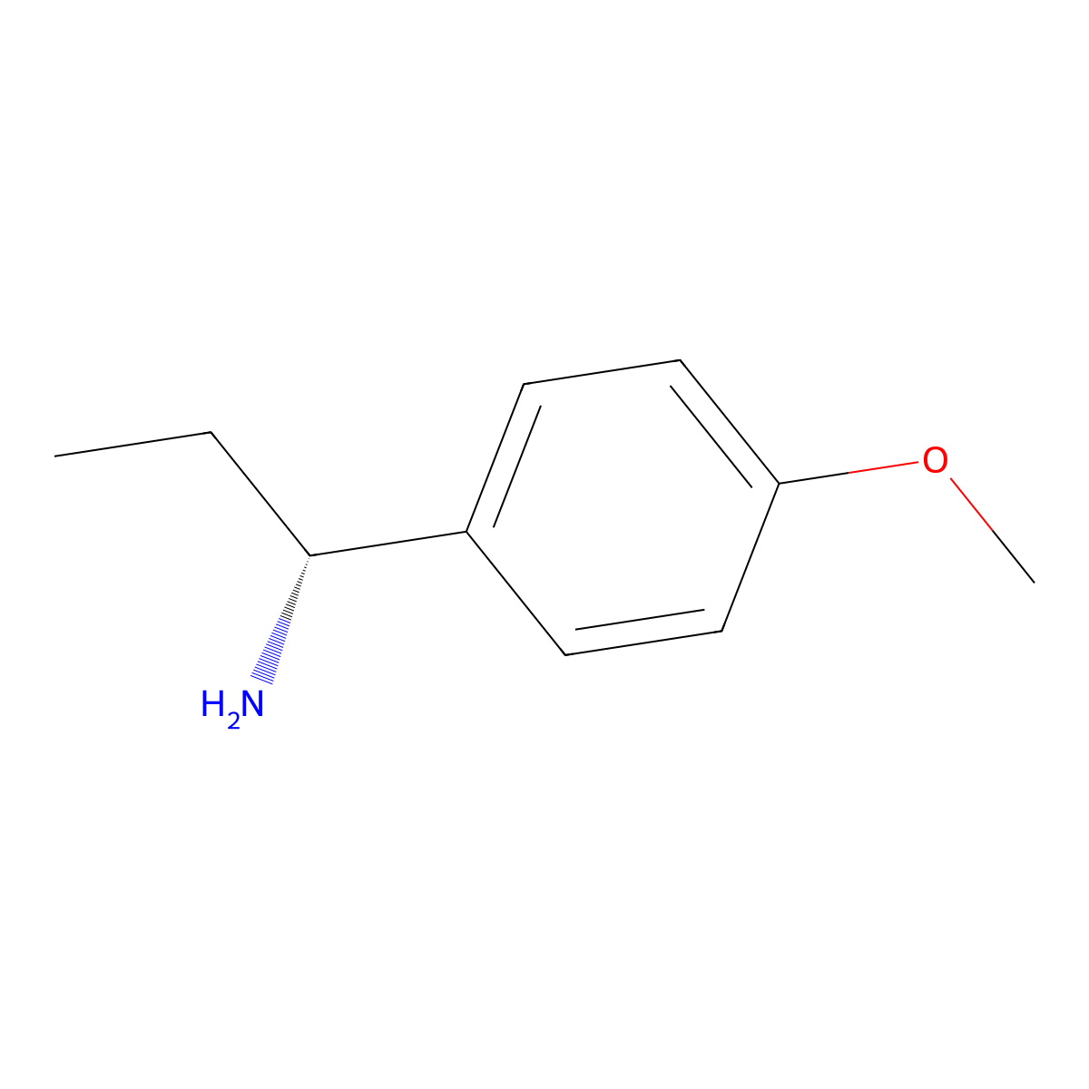 (R)-1-(4-Methoxyphenyl)propan-1-amine molecular structure, CAS 235083-55-3