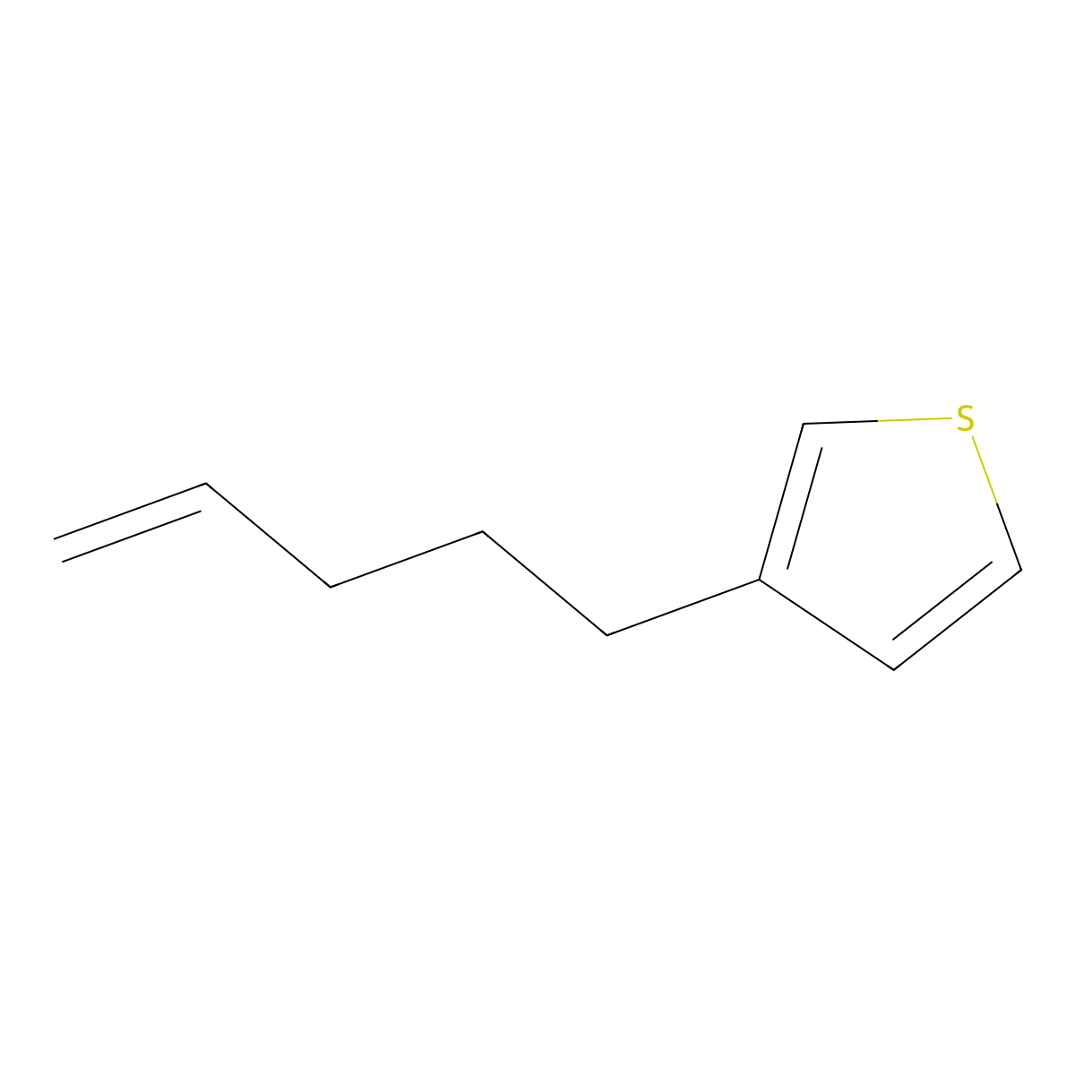 3-(Pent-4-en-1-yl)thiophene molecular structure, CAS 235088-75-2