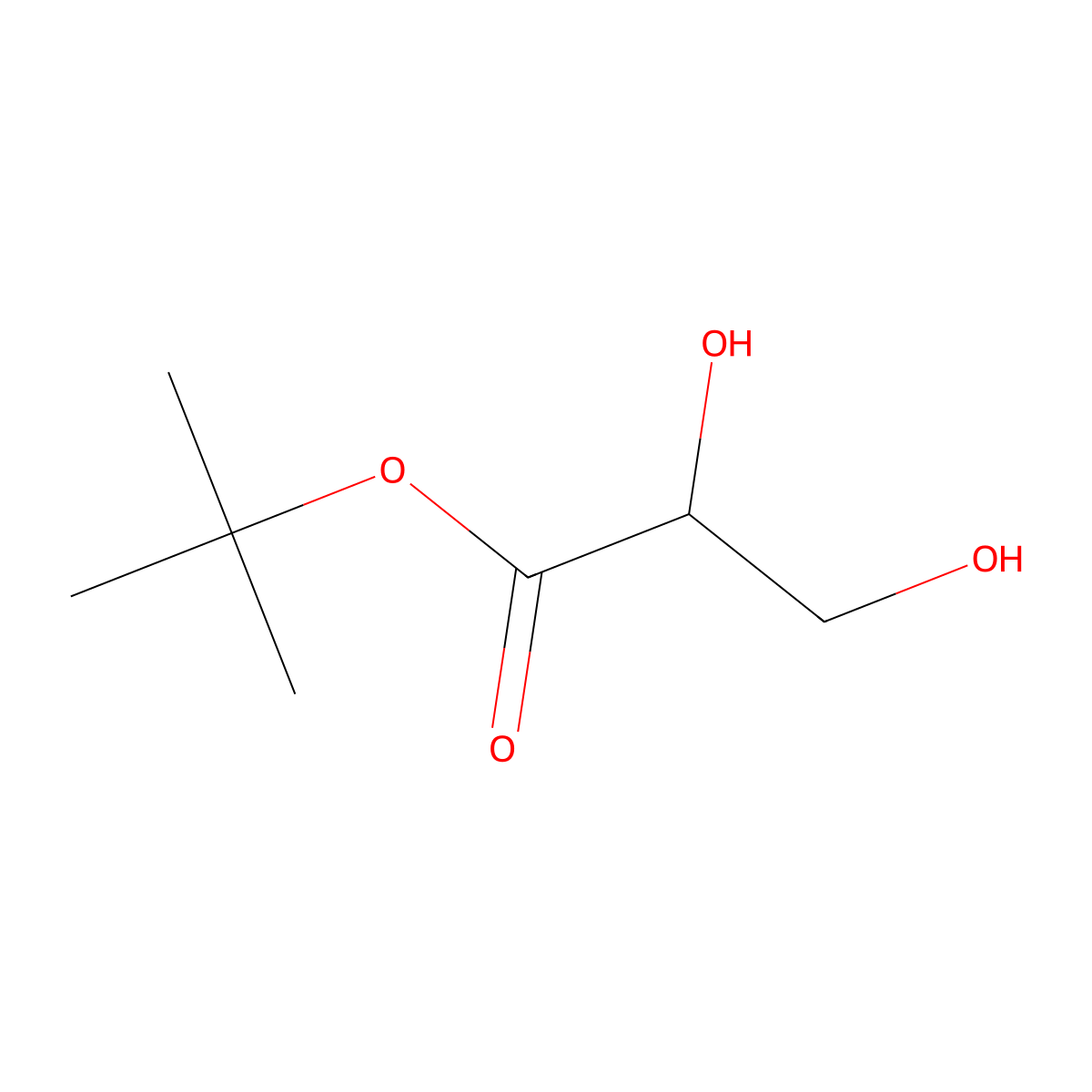 Tert-butyl 2,3-dihydroxypropanoate molecular structure, CAS 235090-36-5
