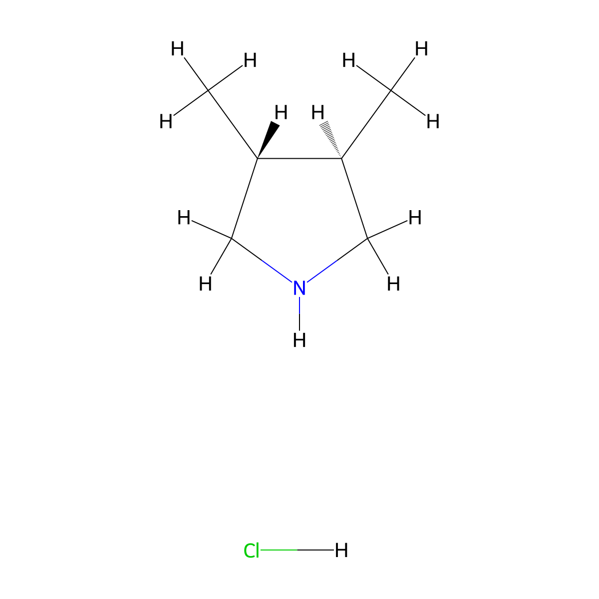 trans-3,4-Dimethylpyrrolidinehydrochloride molecular structure, CAS 235094-34-5