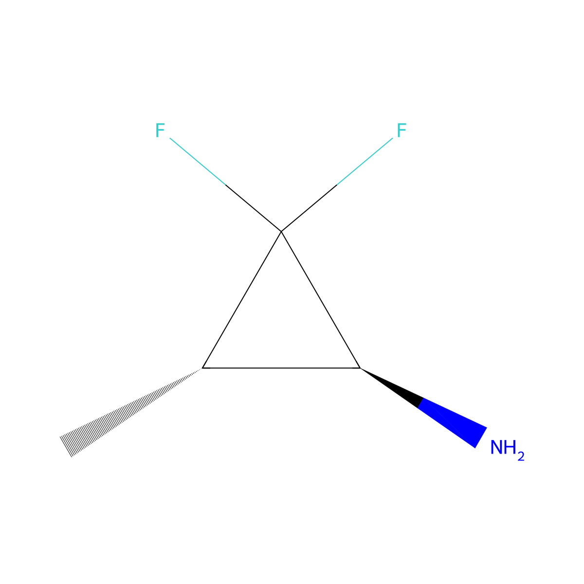 rac-(1R,3R)-2,2-difluoro-3-methylcyclopropan-1-amine molecular structure, CAS 2350995-13-8