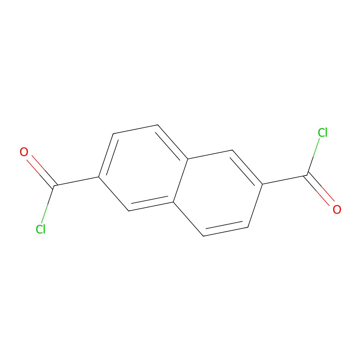 2,6-Naphthalenedicarbonyl dichloride molecular structure, CAS 2351-36-2