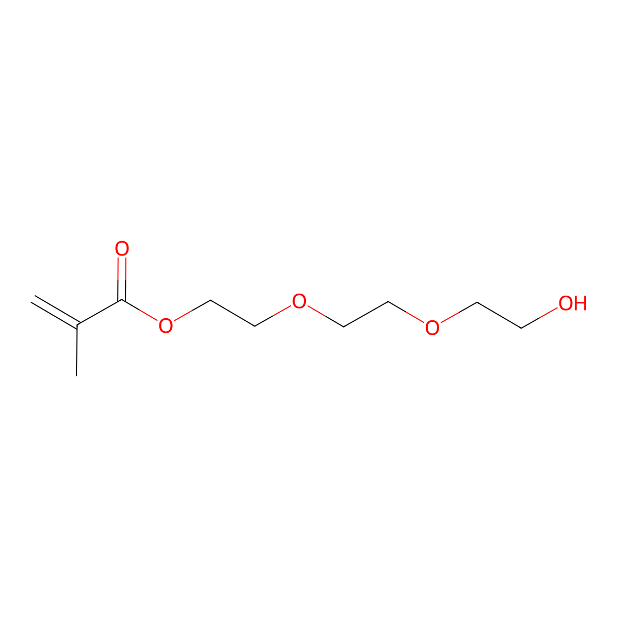 2-(2-(2-Hydroxyethoxy)ethoxy)ethyl 2-methyl-2-propenoate molecular structure, CAS 2351-42-0