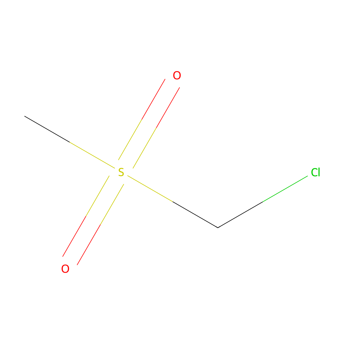 Chloro(methanesulfonyl)methane molecular structure, CAS 2351-74-8