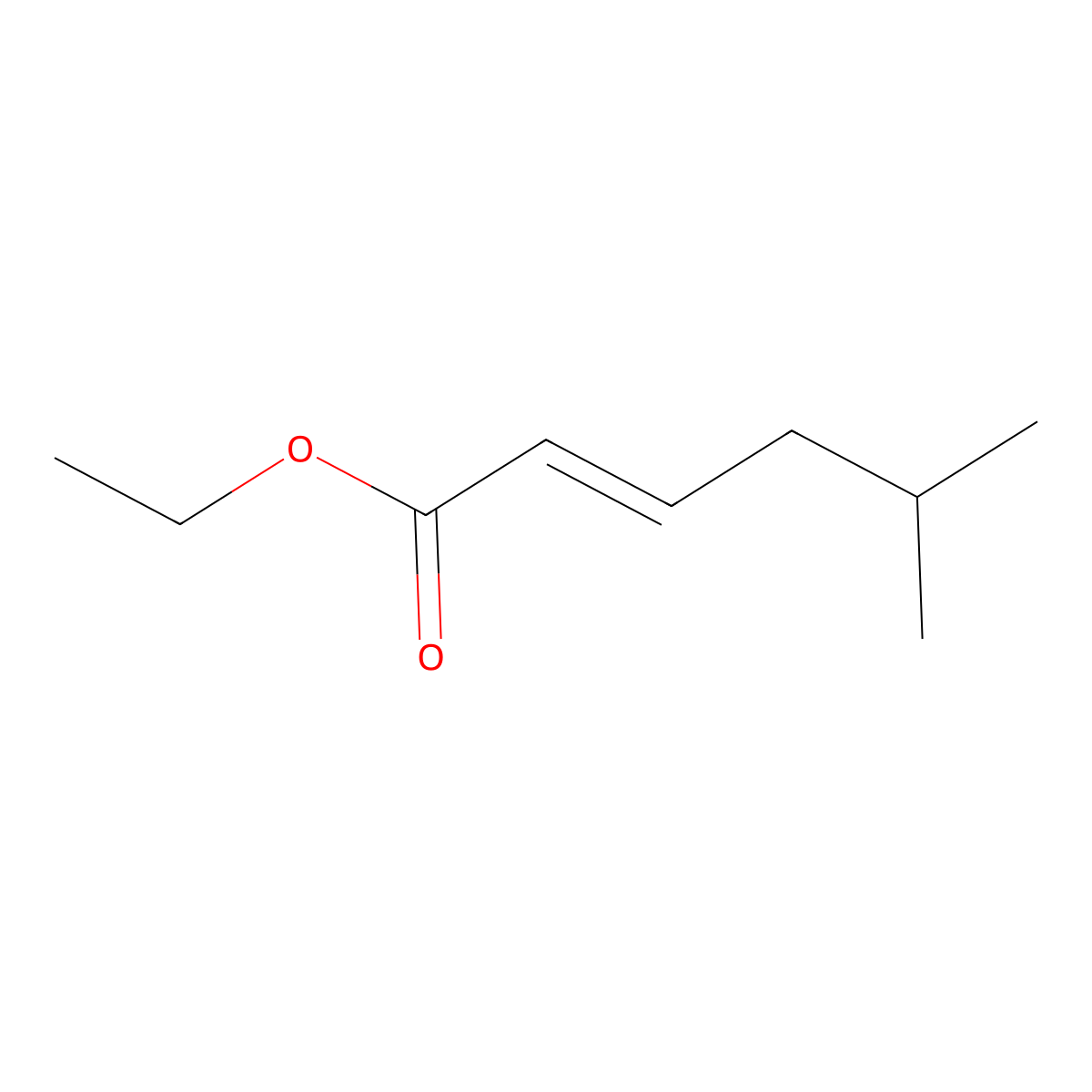 Ethyl 5-methylhex-2-enoate molecular structure, CAS 2351-89-5