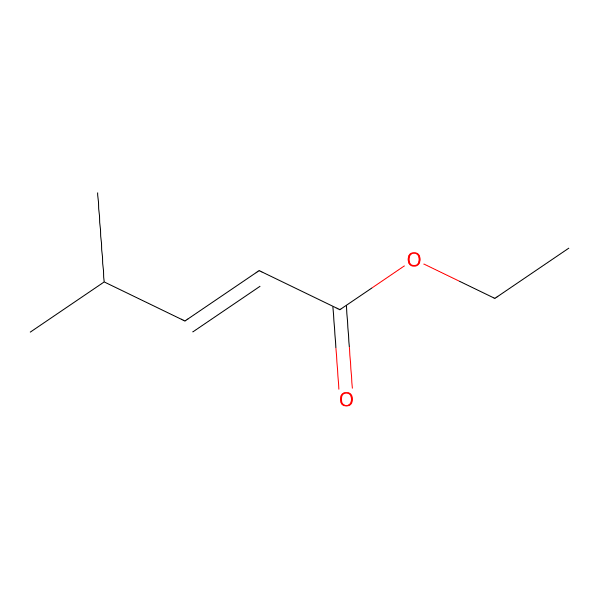 2-Pentenoic acid, 4-methyl-, ethyl ester molecular structure, CAS 2351-97-5