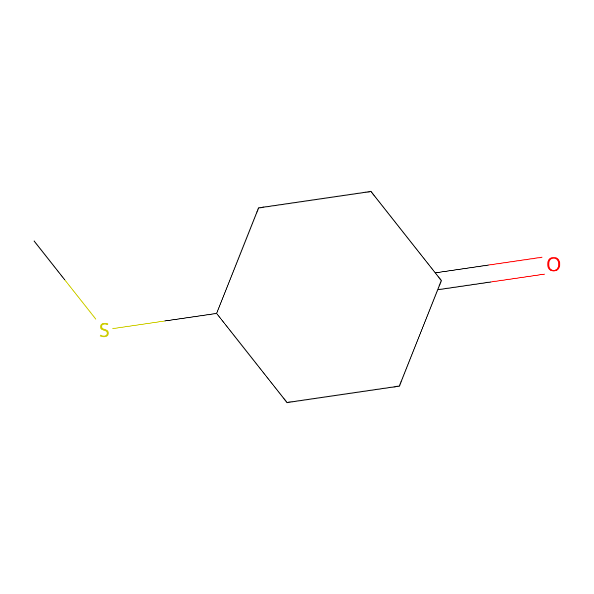Cyclohexanone, 4-(methylthio)- molecular structure, CAS 23510-98-7