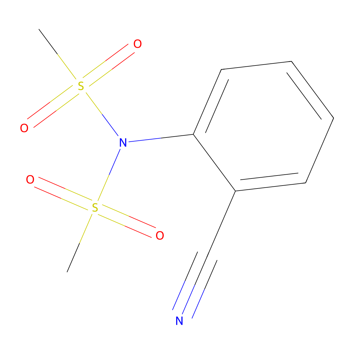 N-(2-cyanophenyl)-N-(methylsulfonyl)methanesulfonamide molecular structure, CAS 235100-91-1