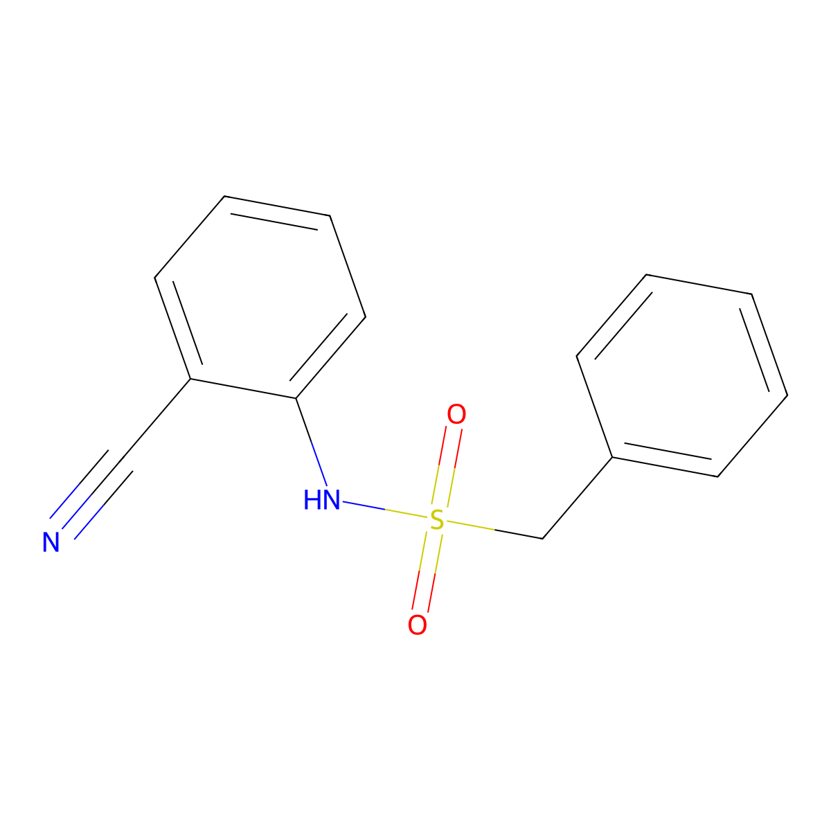 N-(2-cyanophenyl)-1-phenylmethanesulfonamide molecular structure, CAS 235100-92-2