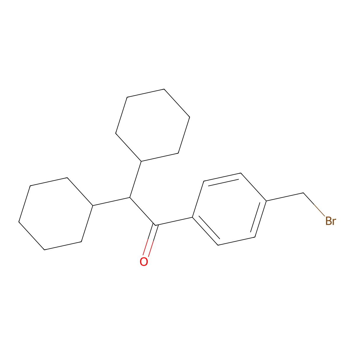 1-(4-(Bromomethyl)phenyl)-2,2-dicyclohexylethanone molecular structure, CAS 235103-09-0