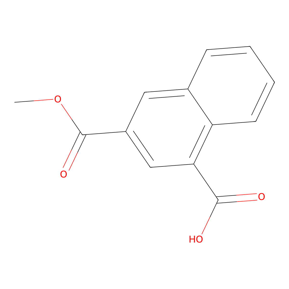 3-(Methoxycarbonyl)naphthalene-1-carboxylic acid molecular structure, CAS 235107-44-5