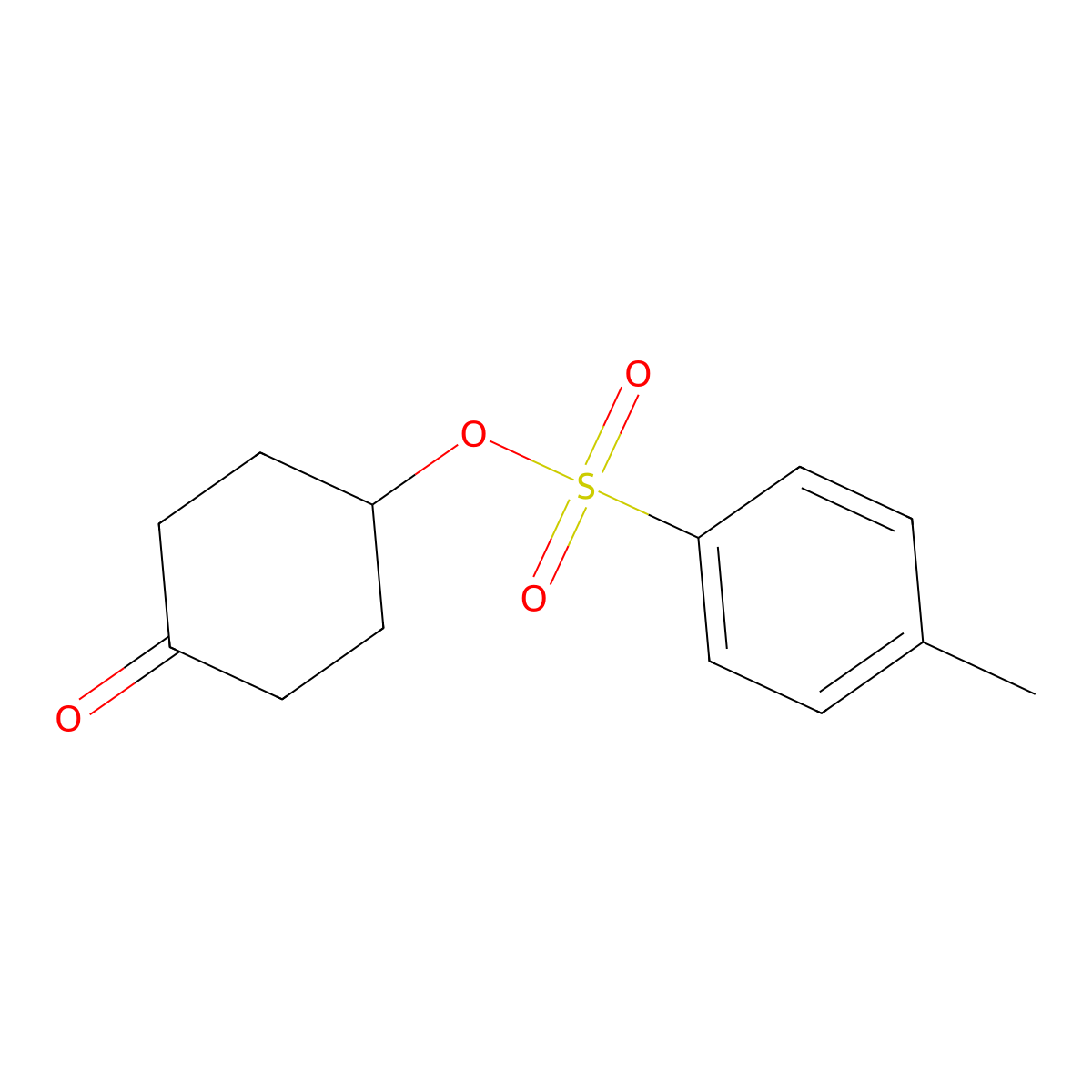 4-Oxocyclohexyl 4-methylbenzenesulfonate molecular structure, CAS 23511-04-8
