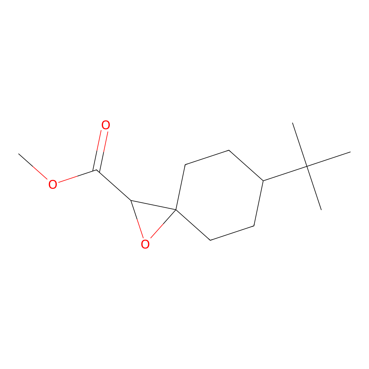 Methyl 6-tert-butyl-1-oxaspiro[2.5]octane-2-carboxylate molecular structure, CAS 23511-11-7