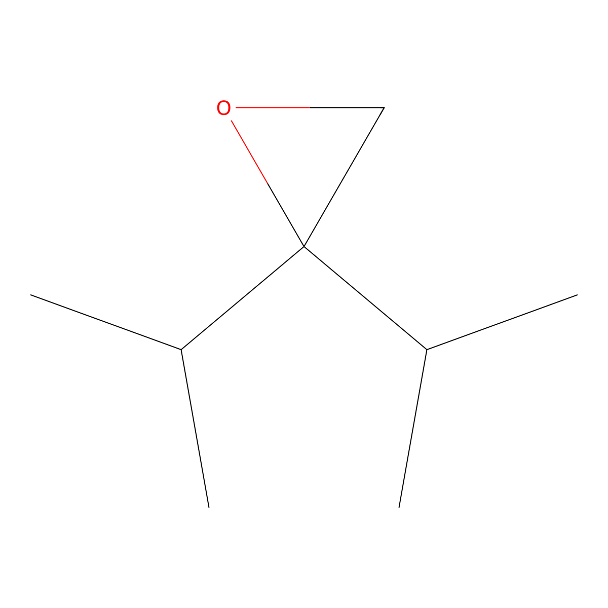 2,2-Bis(propan-2-yl)oxirane molecular structure, CAS 23511-12-8