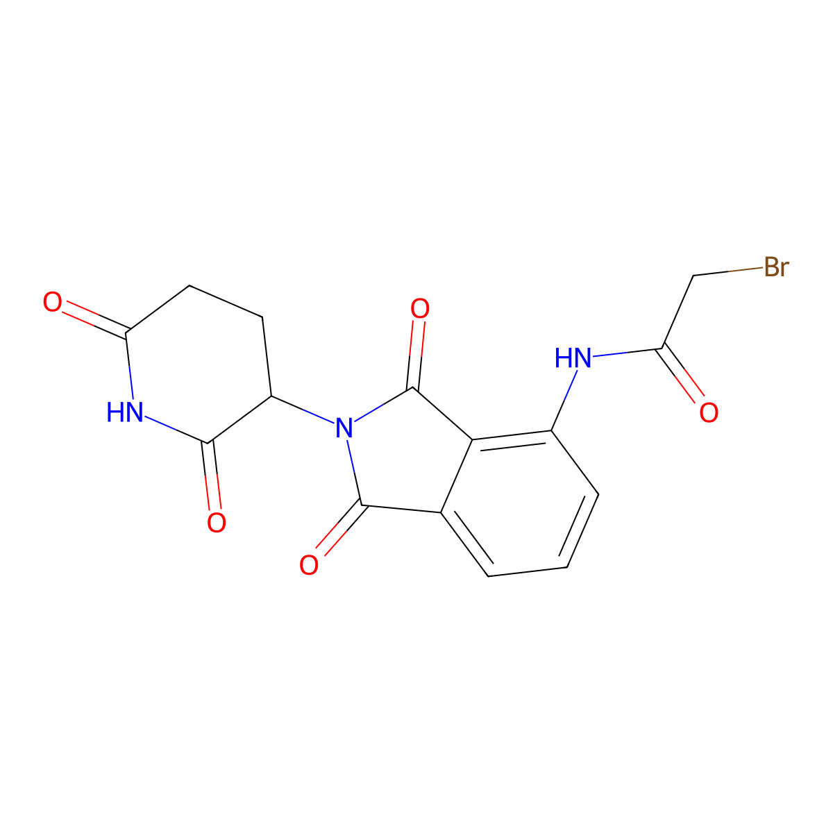 Pomalidomide-amido-C1-Br molecular structure, CAS 2351106-38-0