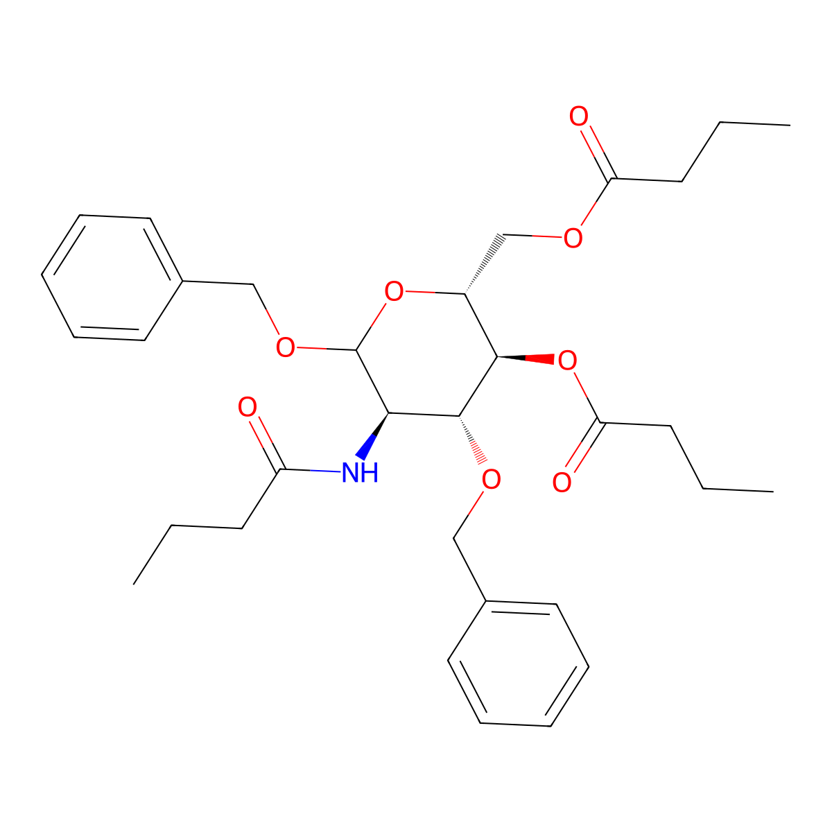 1,3-O-Dibenzyl-2-N-4,6-DI-O-tributyryl-D-glucosamine molecular structure, CAS 2351118-17-5