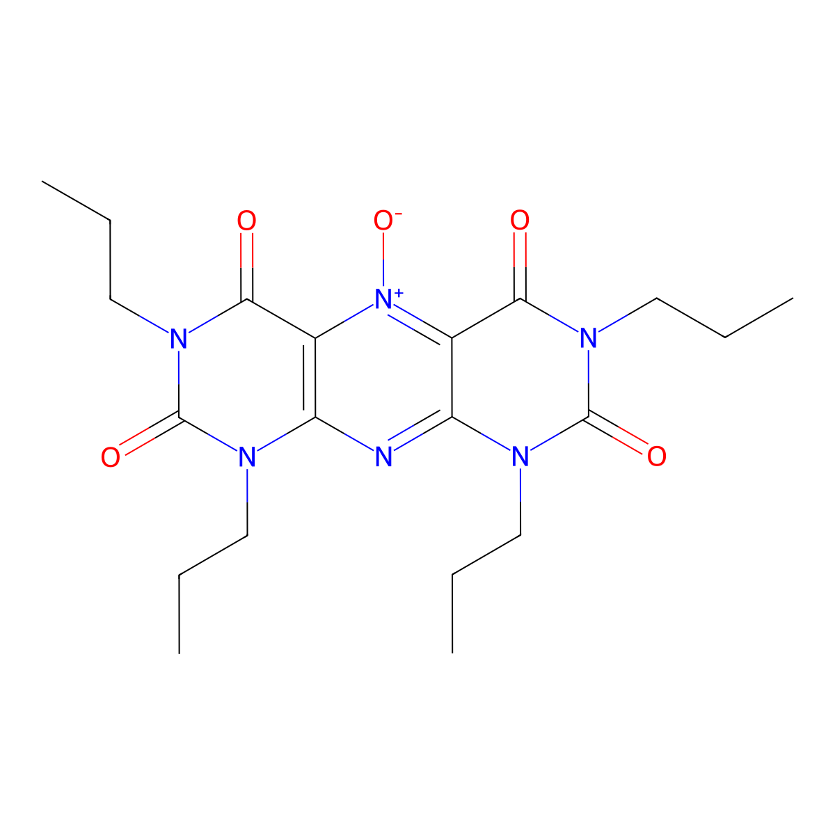 2,4,6,8-Tetraoxo-1,3,7,9-tetrapropyl-1,2,3,4,6,7,8,9-octahydropyrimido[5,4-g]pteridine 5-oxide molecular structure, CAS 2351135-11-8
