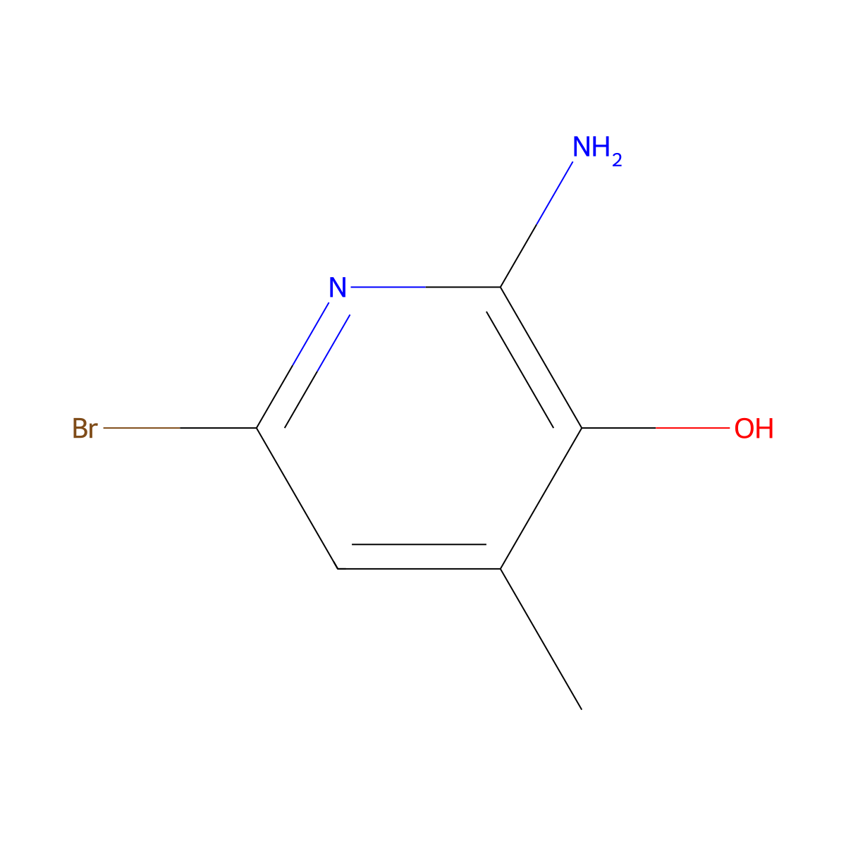 2-Amino-6-bromo-4-methyl-pyridin-3-ol molecular structure, CAS 2351149-60-3