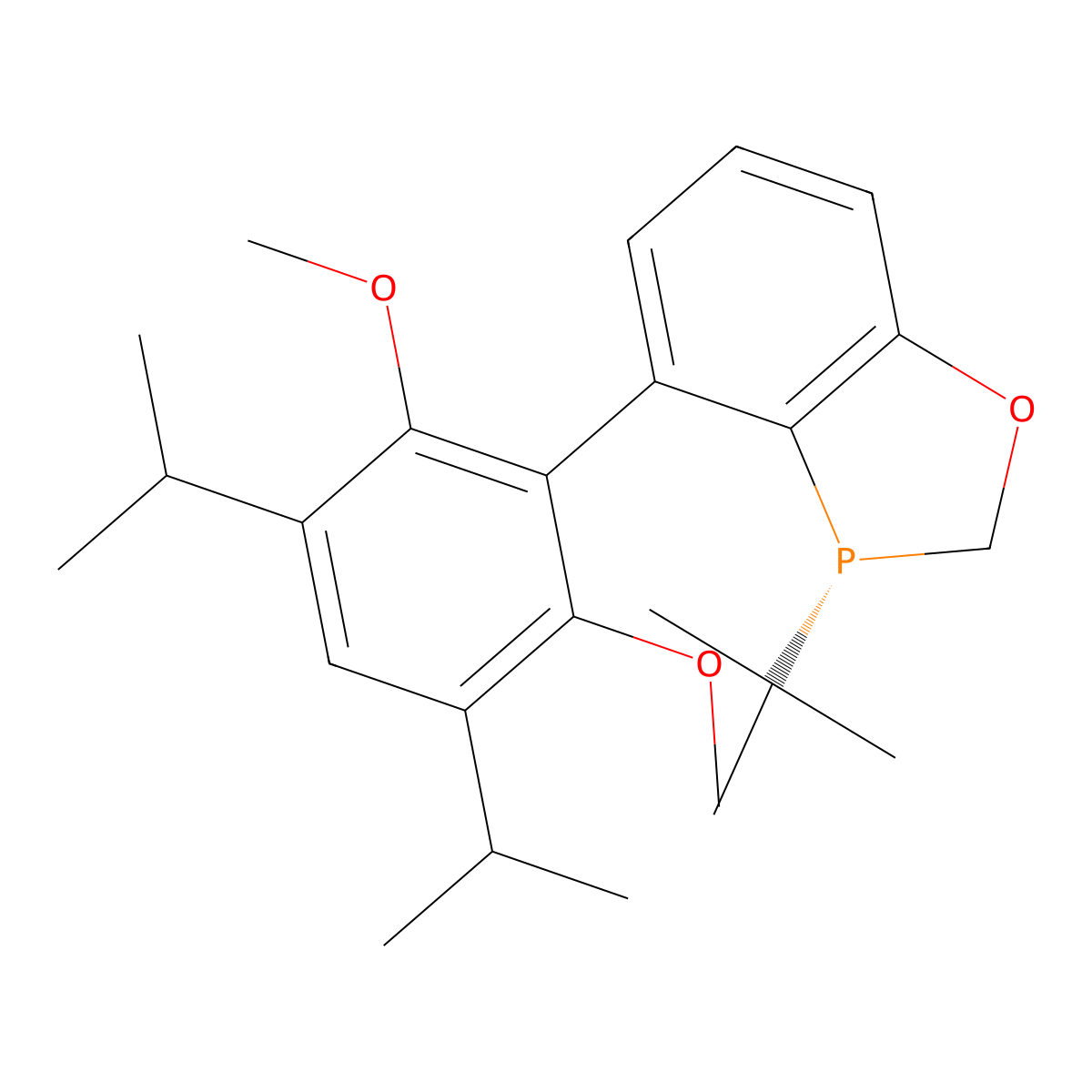 (R)-3-(tert-Butyl)-4-(3,5-diisopropyl-2,6-dimethoxyphenyl)-2,3-dihydrobenzo[d][1,3]oxaphosphole molecular structure, CAS 2351219-90-2