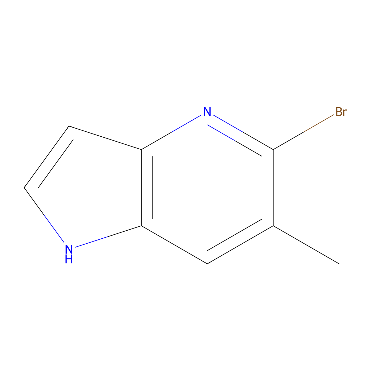 5-Bromo-6-methyl-1H-pyrrolo[3,2-b]pyridine molecular structure, CAS 2351275-41-5