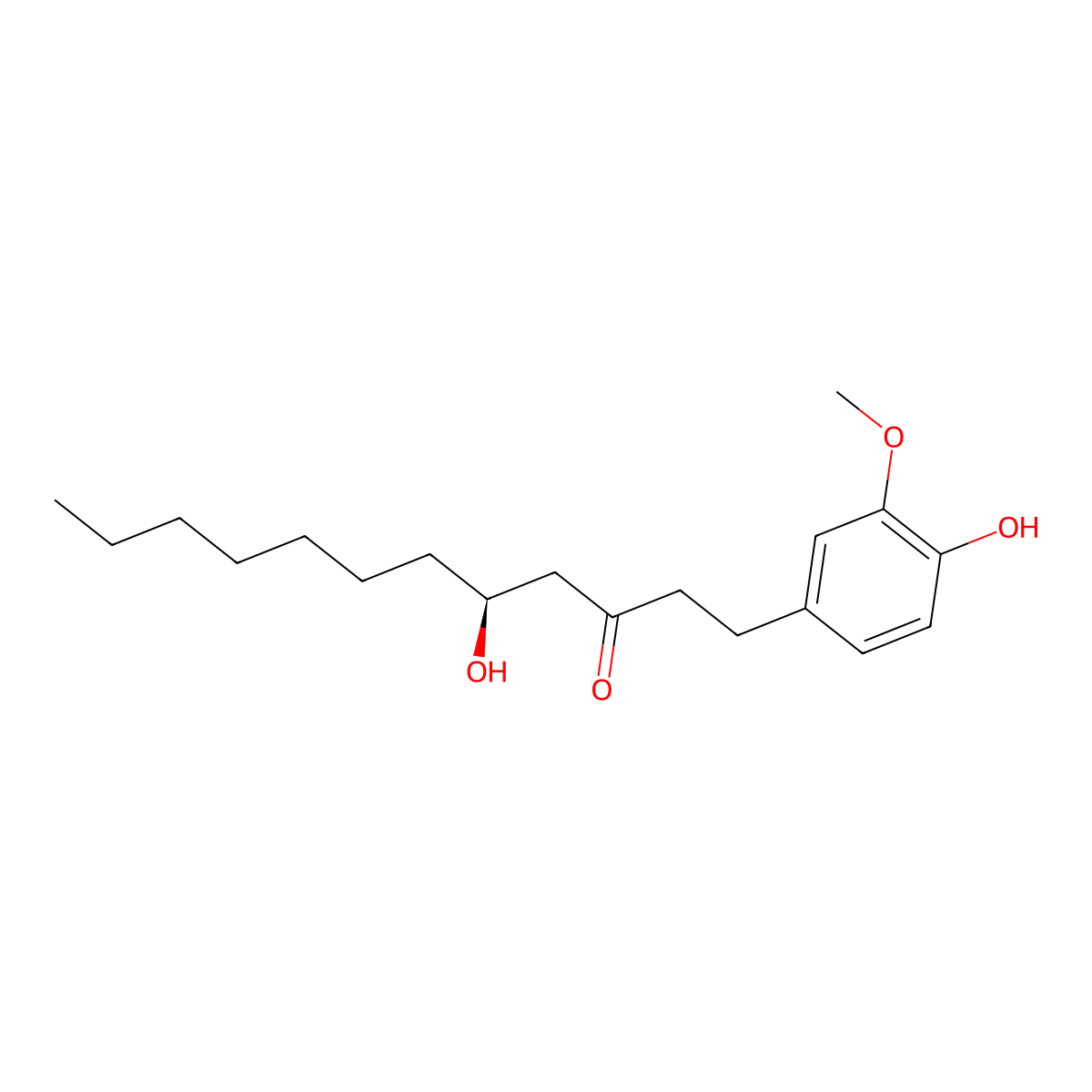 (8)-Gingerol molecular structure, CAS 23513-08-8