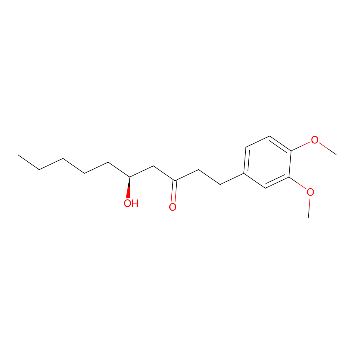 Methyl-6-Gingerol molecular structure, CAS 23513-10-2
