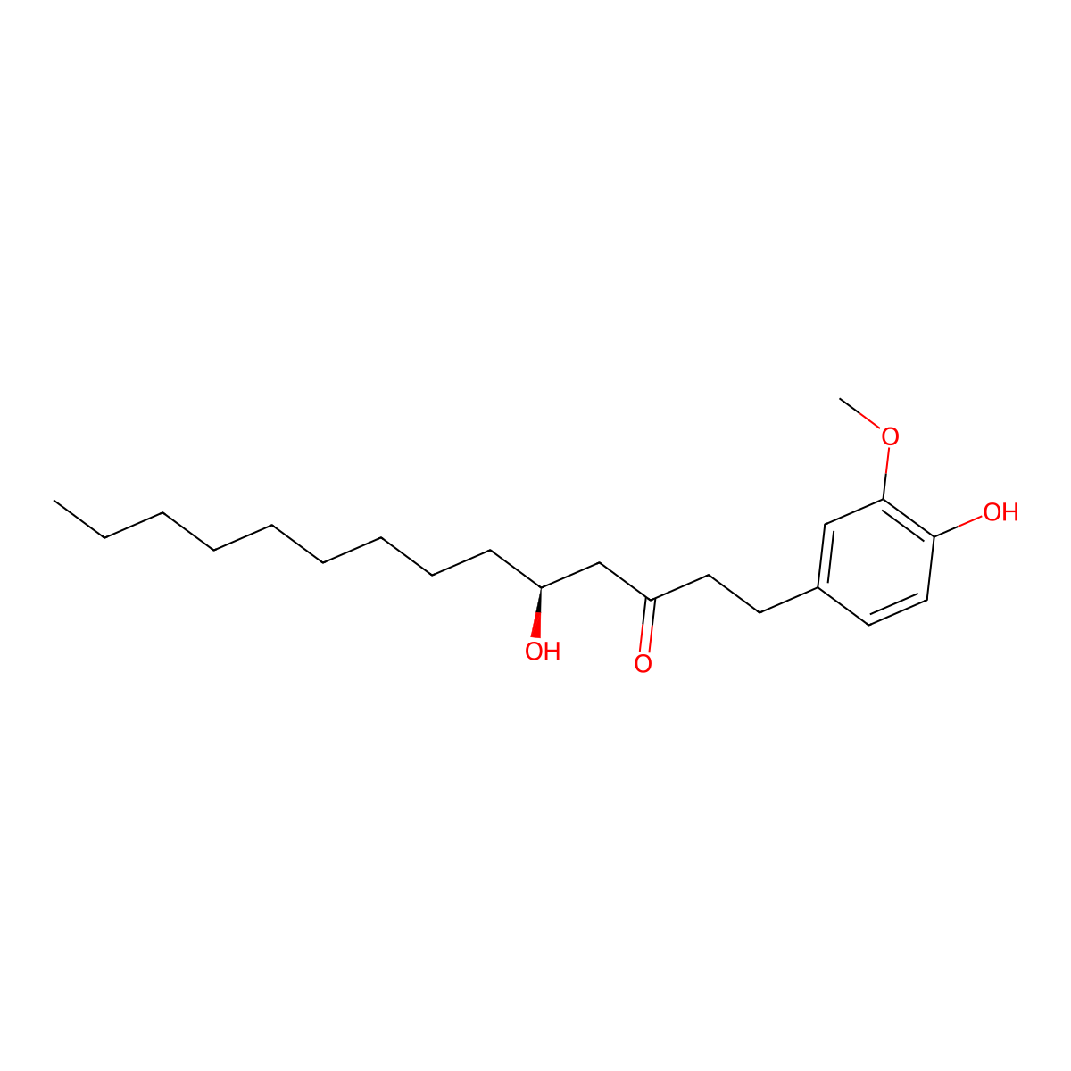 (10)-Gingerol molecular structure, CAS 23513-15-7