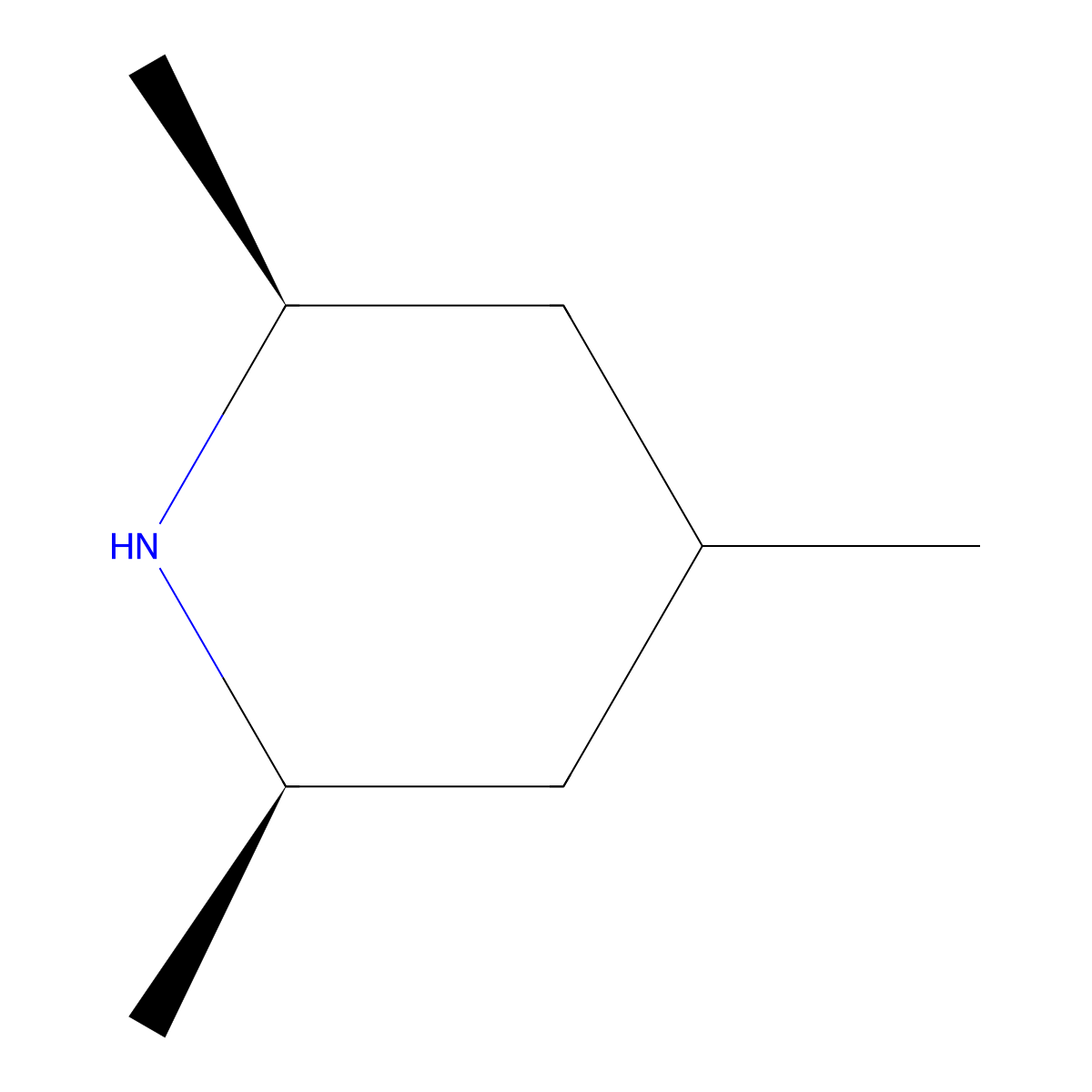 (2R,4R,6S)-2,4,6-trimethylpiperidine molecular structure, CAS 23513-20-4
