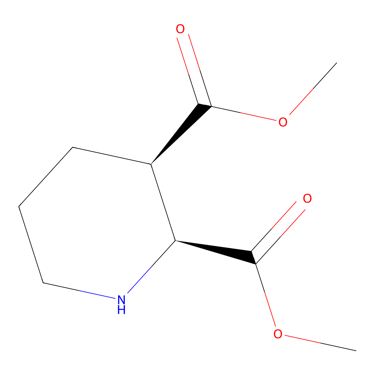 Rel-dimethyl (2S,3R)-piperidine-2,3-dicarboxylate molecular structure, CAS 23513-23-7