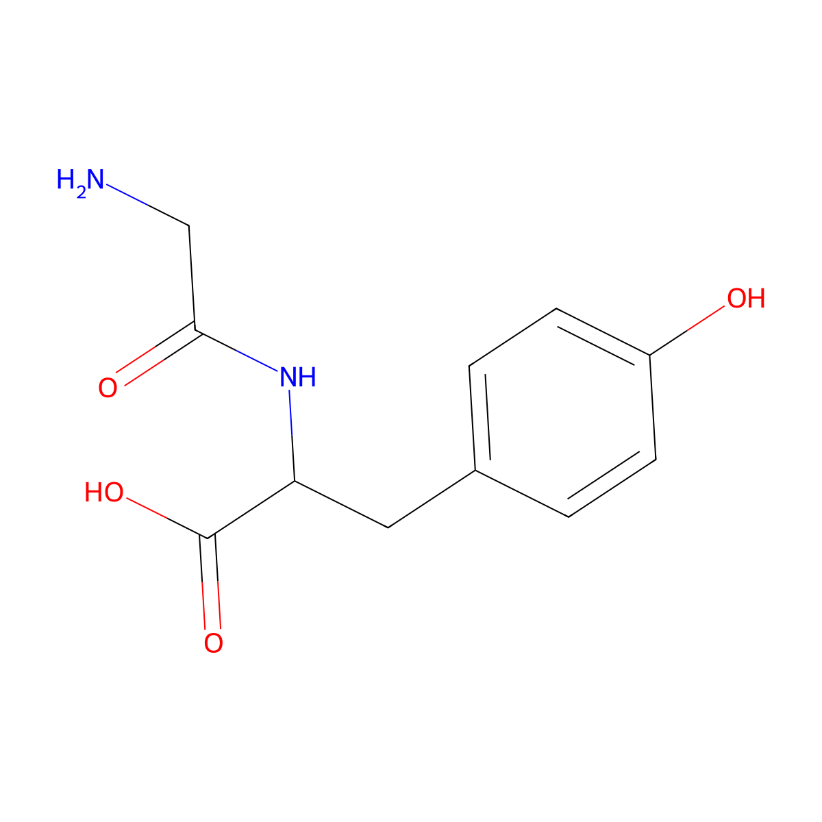 L-Tyrosine, N-glycyl- molecular structure, CAS 23514-44-5