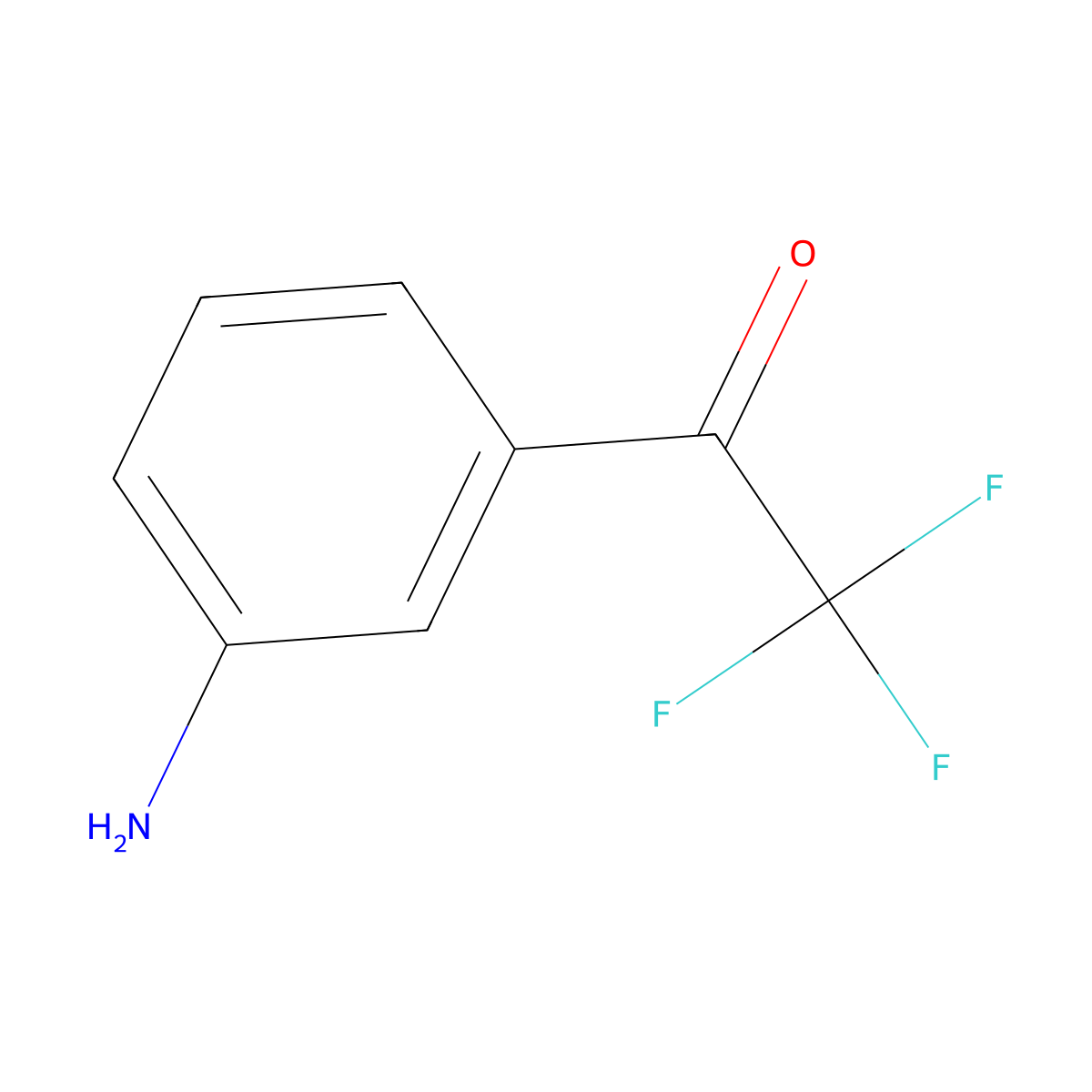 1-(3-Aminophenyl)-2,2,2-trifluoroethan-1-one molecular structure, CAS 23516-80-5
